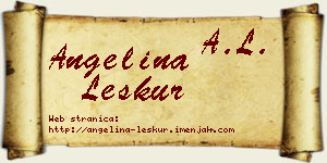 Angelina Leskur vizit kartica